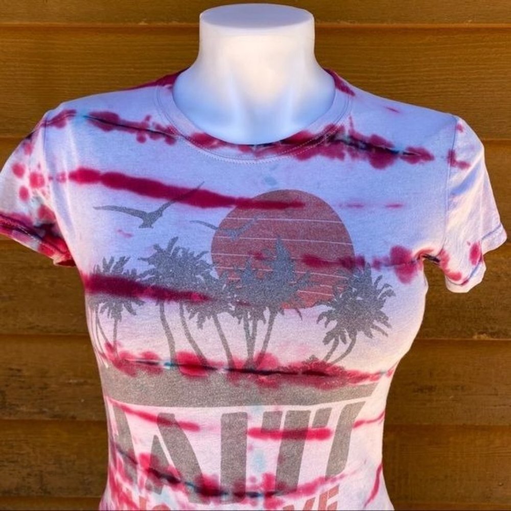 Vintage Vantage Haiti Much Love Custom Tie Dye Shirt Size S - Picture 5 of 11